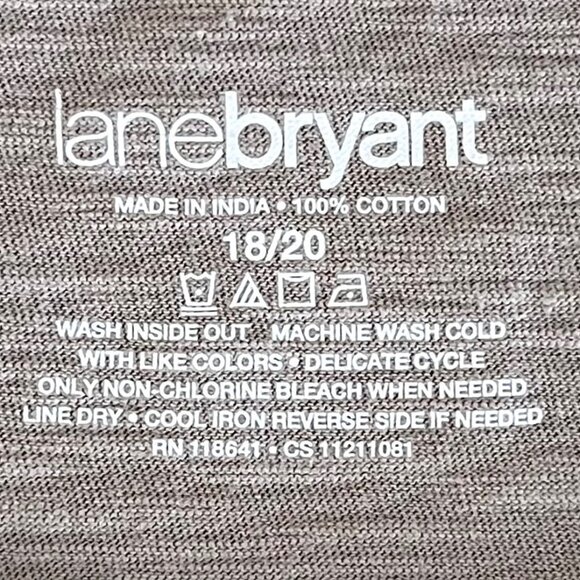 Lane Bryant Top Tee Blouse Sequined Design Taupe Color Size 18/20 Banded Bottom - Picture 3 of 12